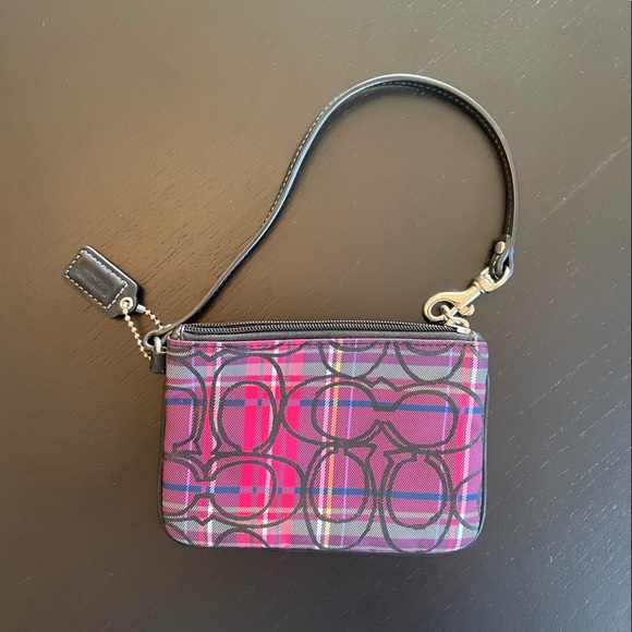 Plaid Coach Wristlet - Picture 3 of 3